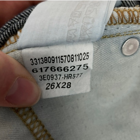 Hollister Men's 26 x 28 Classic Straight Button Fly Denim Blue Distressed Jeans - Picture 8 of 8